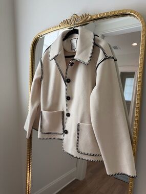 Cream Blanket Stitch Jacket
